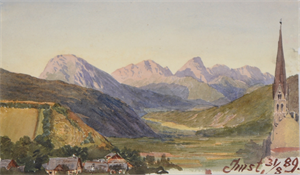 Imst-Ansicht von Johann Linser, 1889