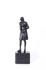Aus Protagonisten: Lanserhof, E.A., 2018, Bronze, schwarze Patina, H 57 cm 2